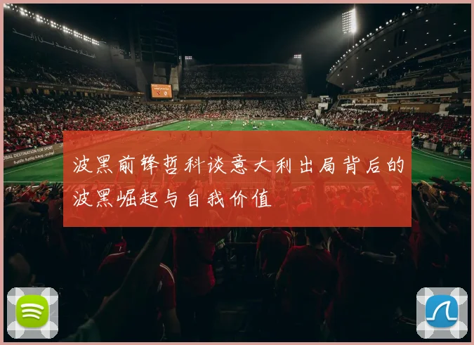 波黑前锋哲科谈意大利出局背后的波黑崛起与自我价值